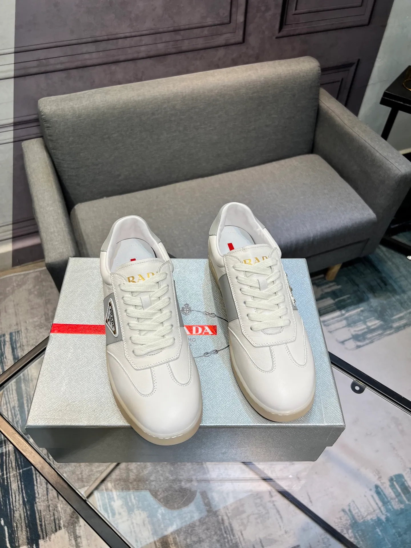 Men's shoes 💰540 [PRADA] Men's shoes are popular in the counter, official website synchronization, 1 high-quality shipment ✔️ Original frosted cowhide + cowhide lining, 1🆚1 replica, original sole, 38-45 (45 customized, non-refundable)